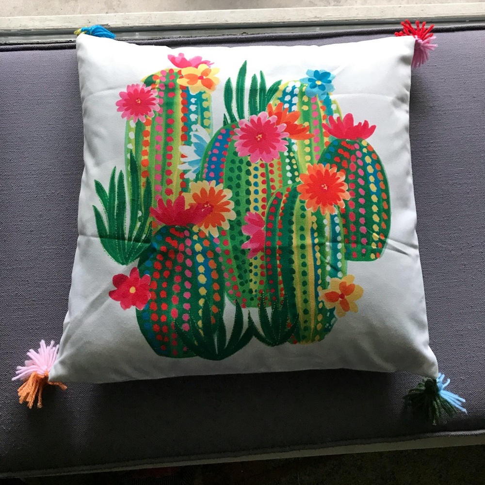 18” by 18” pillow case succulent cactus - Picture 2 of 7